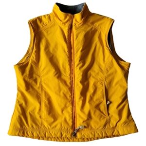 L. L. Bean women's fleece lined alpine gold zip-up vest size large